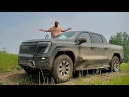 New AT4 Trim For GMC Sierra EV! My First Drive Mostly In The Mud