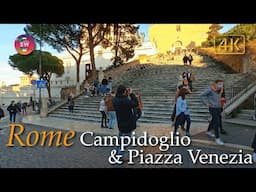 Rome | Campidoglio to Piazza Venezia, Italy【Walking Tour】4K