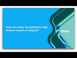 How can data visualisation help ensure robust AI outputs?