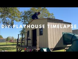 DIY PLAYHOUSE TIMELAPSE | HOW TO BUILD AN OUTDOOR PLAYHOUSE