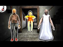 Squid Game Doll vs Granny Grandpa ► funny horror granny game