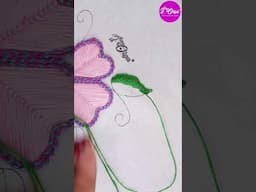 Cómo Bordar Hojas y Tallos 🍃 | 5/5 | Flor de Fantasía #shorts