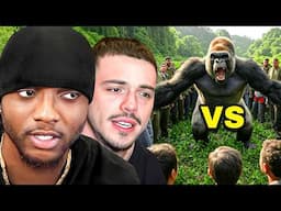 100 HUMANS vs 1 GORILLA? Debate w/ Adapt