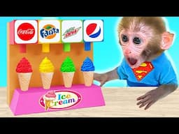 Monkey Baby Bon Bon becomes an astronaut flies to the moon and enjoys a barbecue in the park