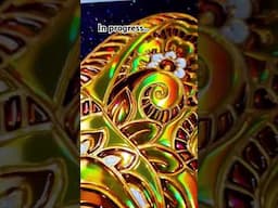 golden holo dog #artinprogressart  #art #painting #artist #liadiadesigns