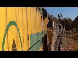 Locomotives C504, C505, C507 & CEY006 - on board view from Airly  to Wallerawang - October 2021