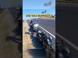Cop asks biker if he’s been doing burnouts 😬 @KawasakiKryptonite