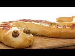Calzone en forme de serpent
