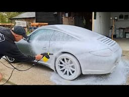 Porsche 997 exterior detail machine polish
