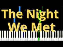 The Night We Met Lord Huron easy piano tutorial