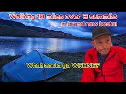 Camping solo by a Lake District tarn, after 10 miles and 3 summits.