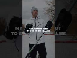 MY FAVORITE SPOT TO SHOOT ON GOALIES #hockeycoaching #hockeytraining
