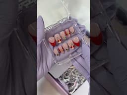 Pack a press on nail order with me 🍒