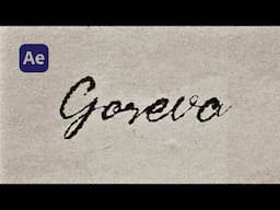 Insane Ink Bleed Text Animation in After Effects – Looks 100% Hand-Drawn!