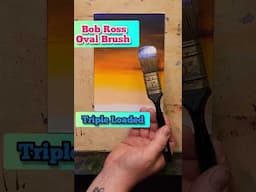 Bob Ross Oval Brush fully loaded for epic trees #bobross #shorts