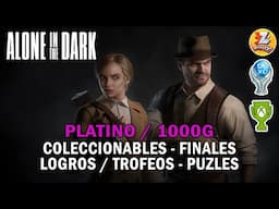 Alone in the Dark - GUÍA PLATINO - Todos los Coleccionables - Puzles - Trofeos / Logros | Finales 🏆