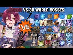 C6 Shikanoin Heizou vs 30 World Bosses (WL 9) Without Food Buff | Genshin Impact