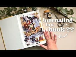 journaling in a BOOK?! ⭐️ reading journal setup ideas & trying new crafts in books ◡̈