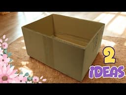 2 Things organizer to make with cardboard boxes
