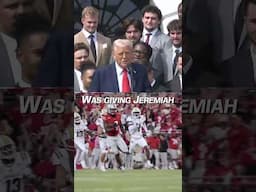 President Trump SHOUTS OUT Jeremiah Smith @ the White House 🔥