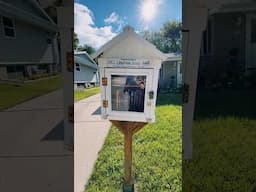 There’s more than books in this little free library! #geocaching #geocache #littlefreelibrary