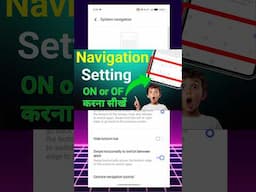 Navigation setting on of kaise kare vivo mobile me / How to on,of navigation setting vivo 🤔#shorts