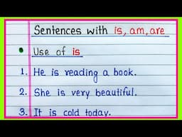 Sentences with is am are | Sentence is am are wale | Sentences English Grammar is am are | Is am are