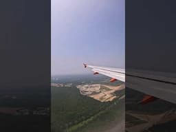 Landing in Milano Malpensa Airport. Airbus A320 Easy Jet from London Gatwick