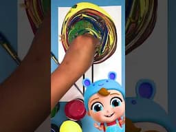 Painting with lollipops?! 🍭🎨 Let’s get creative! #LittleAngel #LollipopPaint #Shorts
