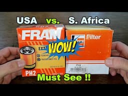 Fram PH2 Oil Filters Cut Open, Oil Filter Comparison