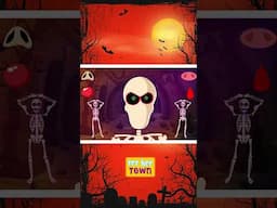 Fix the Skeleton's Face! 🎃 | Finger Family Song for Kids #shorts #halloween #teeheetown #hooplakidz