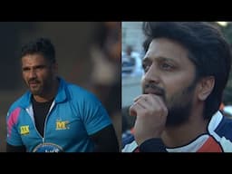 Riteish Deshmukh Watching Jutwakar's batting in Suniel Shetty Over | Veer Marathi | Mumbai Heroes