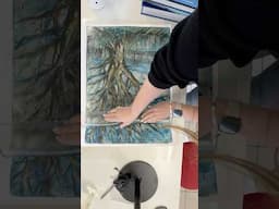 Charcoal Drawing Gel Plate Transfer  #gelplate ￼