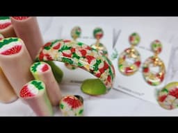 How to Make Bracelet Cuff with Strawberry Canes - Polymer Clay Jewelry Project.