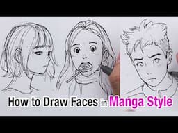How to Draw a Manga Face for beginners