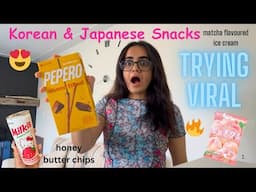 trying korean & japanese snacks/candies