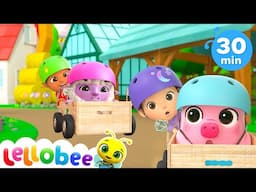 Red Light, Green Light! Time to Drive!🚦🚙 | Lellobee City Farm | Dance Party Songs 2025 🎤