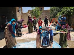 A story of Zahra's nomadic life, a pleasant sisterly meeting with Farideh and washing the carpets
