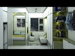 MAXIMIZING SPACE IN A TINY APARTMENT 247sqft | 23sqm MICRO APARTMENT TOUR  | NEVER  TOO SMALL