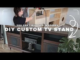 DIY TV STAND on a budget ! Custom built and designed. DIY FURNITURE!