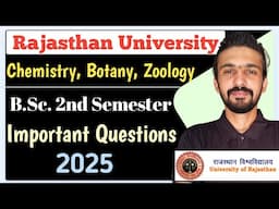 Rajasthan University | BSC 2nd Semester Important Question || By Dadhich Sir