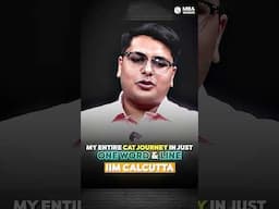 Consistency and Patience Helped in Converting IIM Calcutta #shorts #mbawallah