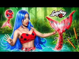 From Ladybug to Mermaid in Jail! Extreme Makeover: Miraculous Ladybug in Real Life!