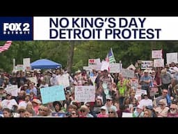 Thousands gather at Detroit's Clark Park for 'No Kings Day' protest