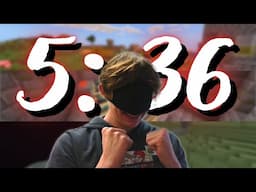 (WR) Blindfolded Minecraft Speedrun in 5 Minutes!