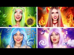 Chica Fuego VS Chica Agua VS Chica Aire VS Chica Tierra || Los Cuatro Elementos en la Vida Real