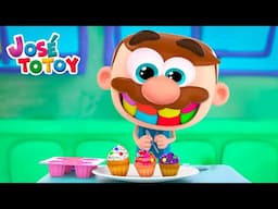 Desenho Infantil | José Totoy Fazendo Cupcakes Coloridos!!! Em português!!