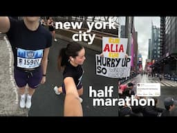 let's run the NYC HALF MARATHON | race weekend vlog