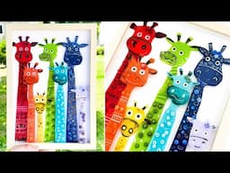 Fused Glass Rainbow Giraffes