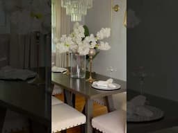 Glam Dining Table Decor🤍 #home #homedecor #interiordesign #decor